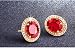 ANAZOZ 18K Oro Rosa Pendientes Mujer Oro Rosa Pendientes Mujer Oval Turmalina...