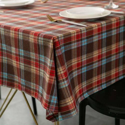 Nappe de table à manger anti-rayures grand format style vintage marron