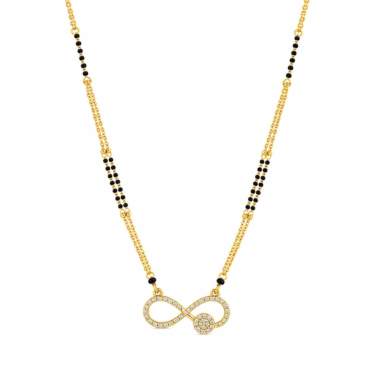 Aspire Brand Store Gold-Toned Infinity Mangalsutra for Women-image-7
