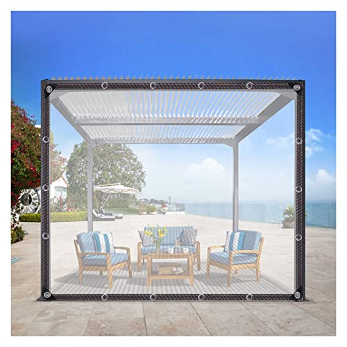 Tranrent - Cortina de toldo para exteriores, cubierta de lluvia para pérgola, cenador, porche, 3 x 3,5 m, impermeable, paneles laterales, parasol resistente a la intemperie