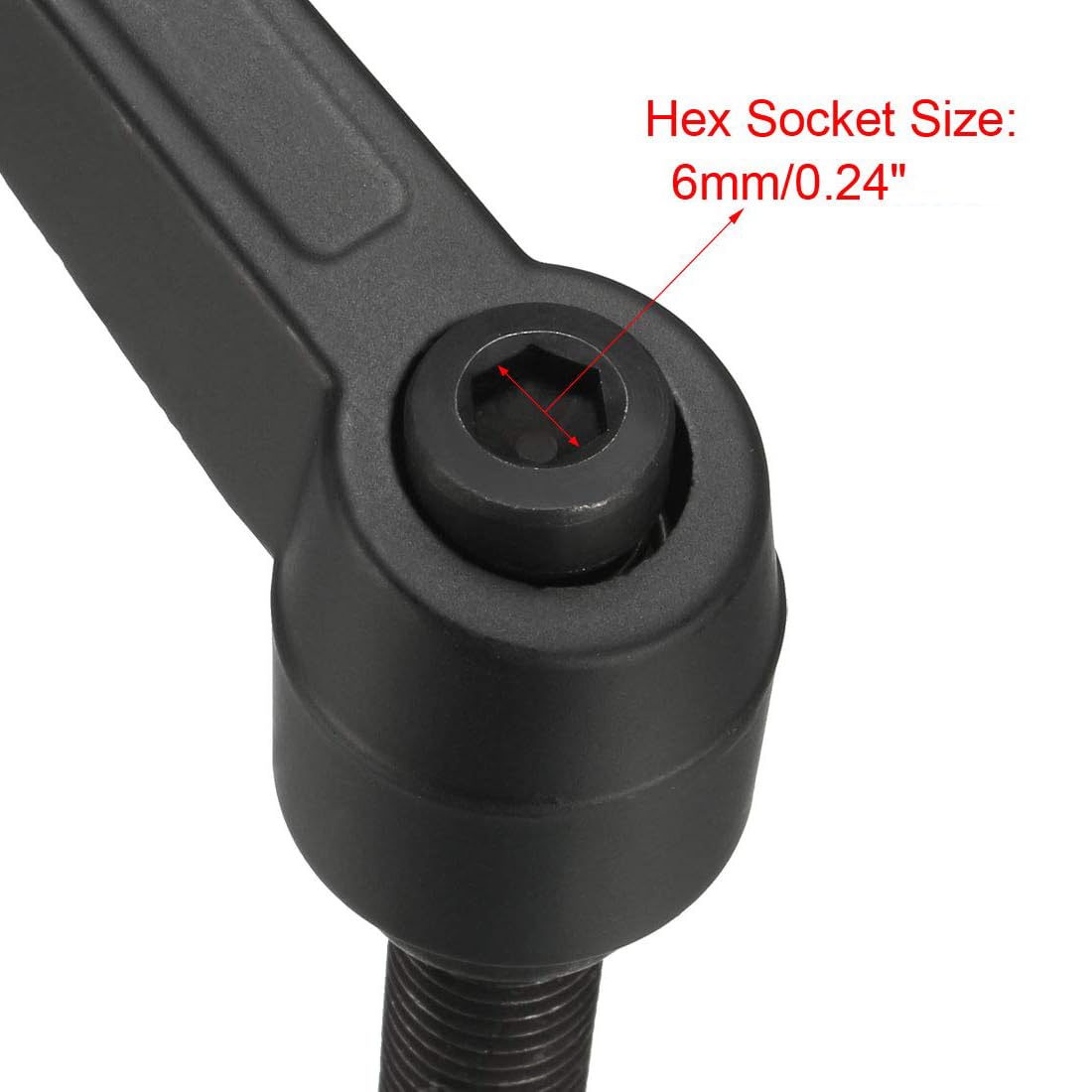 TA-VIGOR 1Pcs Adjustable Clamping Lever Handles, M12 x 32mm Locking Quick Release Push Button Ratchet Screw Knobs - Image 4