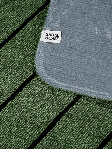 Image of SARAL Home Multiuse Combo Pack of 2Pc | Polyester Door Mat 45x60 & Runner Floor Mat 43x120| Anti-Skid | Quick Drying | Soft Water Absorbent | Home, Bathroom, Kitchen, Bedroom | Modern Design