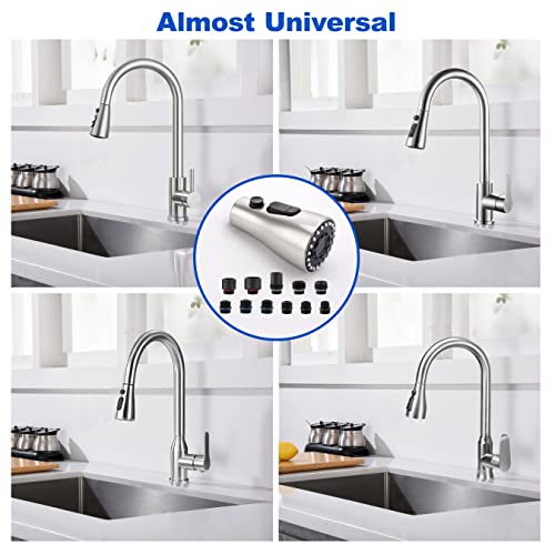 J-Hva Pull Down Kitchen Faucet Sprayer Head Replacement Part With 15 Adapters thumb #1