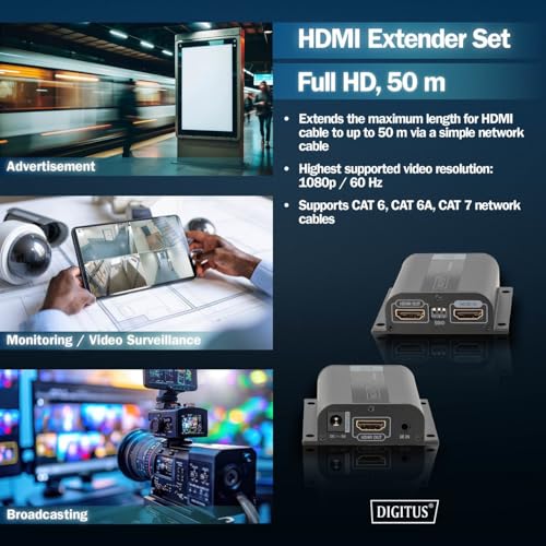 HDMI Extender Set von Digitus Professional für Full HD bis 50 m