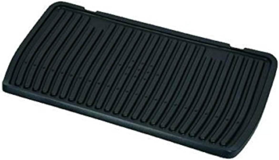 Rowenta Stainless Steel Black Rectangular Grill Plate Compatible with GC722D16 OPTIGRILL+ XL Contact Grill