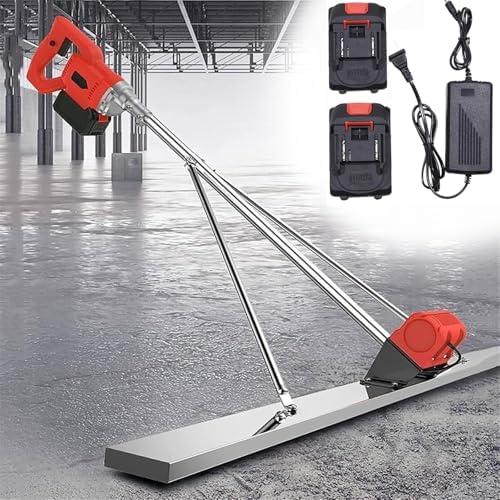 Electric Concrete Finishing Screed Tool - Lithium Battery Powered Trowel for Leveling & Tampering - Commercial Grade for Professional Concrete Work & Precision Finishing