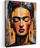 MuchoWow© Impression sur Toile Photo Peinture 60x80 cm Tableau Decoration Murale Chambre Salon Maison Deco Cuisine Portrait   Femme   Fleurs