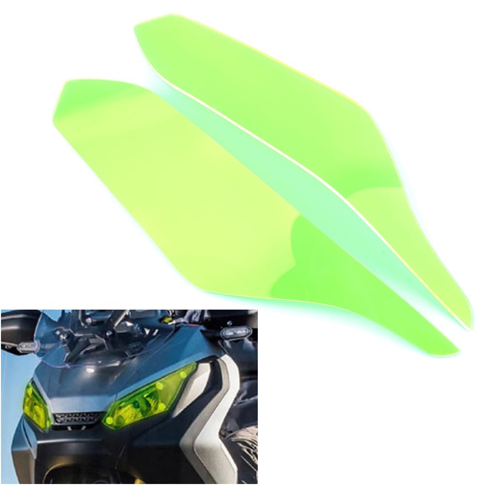 Cnfang4 Acrylic Plastic Headlight Lamp Shield Guard Screen Lens Protector Cover Green for HONDA X-ADV 750 2017-2019 Motorbike