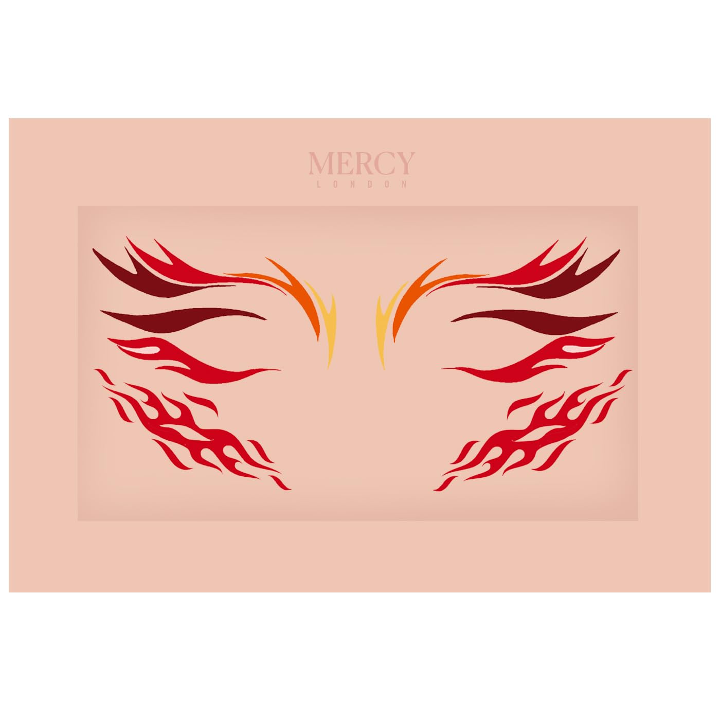 Flames Face Jewels Mercy London Costume Accessories Gems All In One Halloween Headpiece Stick On Fire Stickers