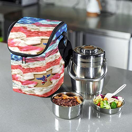 Bolsa de almuerzo pequeña y lavable ideal para llevar la comida 7