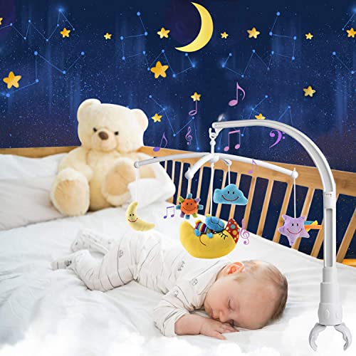Baby Mobile Holder, 23 Inch Easy-Clamp Crib Mobile, Adorable Baby Crib Mobile With Toy Doll Space Star Moon Slumbers, Infant Stim-Mobile For Cribs #TOP5