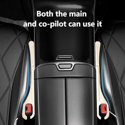 KIFIDAN 2PCS Car Seat Gap Filler Organizer,Upgrade Car Side Seat Gap Filler with Phone Holder,Multifunctional Car Seat Filler Gap Space Prevents Things Dropping for Cars,SUVs (Beige)