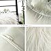 Kevin Textile Set of 2 Faux Fur Pillow Cover Decorative New Luxury Series Merino Style Off-White Fluffy Throw Pillow Case Fuzzy Cushion Cover Pillow Covers for Bed (18