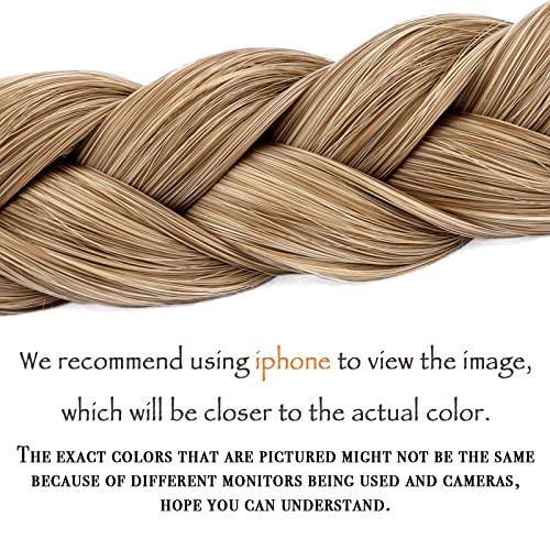 Gledola 2 Strands Fishtail Plaited Braids Headband Braided Synthetic Hair Elastic Stretch, Hair Accessory for Bride Women - Image 2
