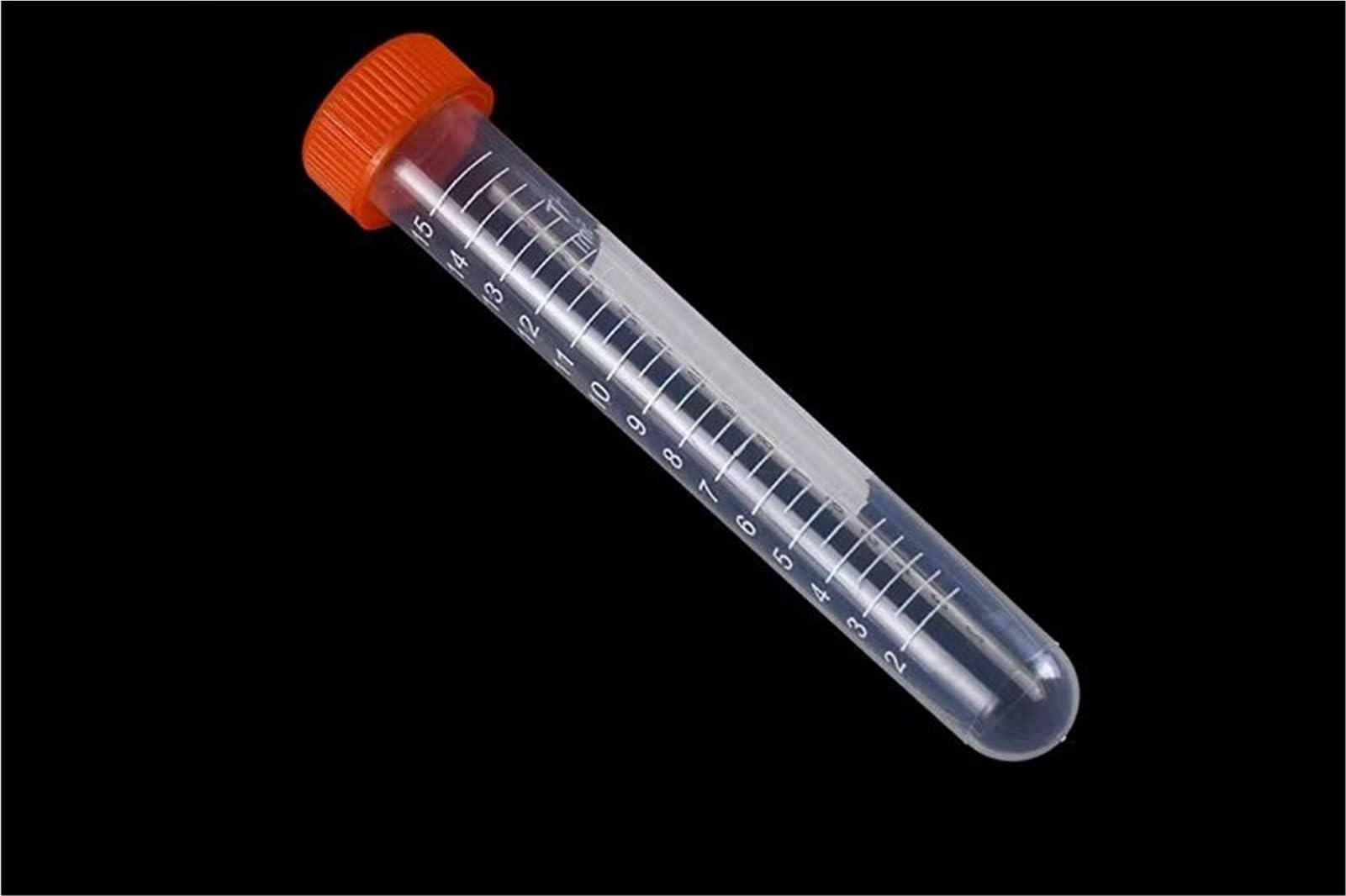 50 unids/Lote de Tubos de plástico de 15ml con Tapas, Viales de Muestra de microcentrífuga PP, Tubos de plástico de Fondo Redondo con Tapas, Tubo de centrífuga