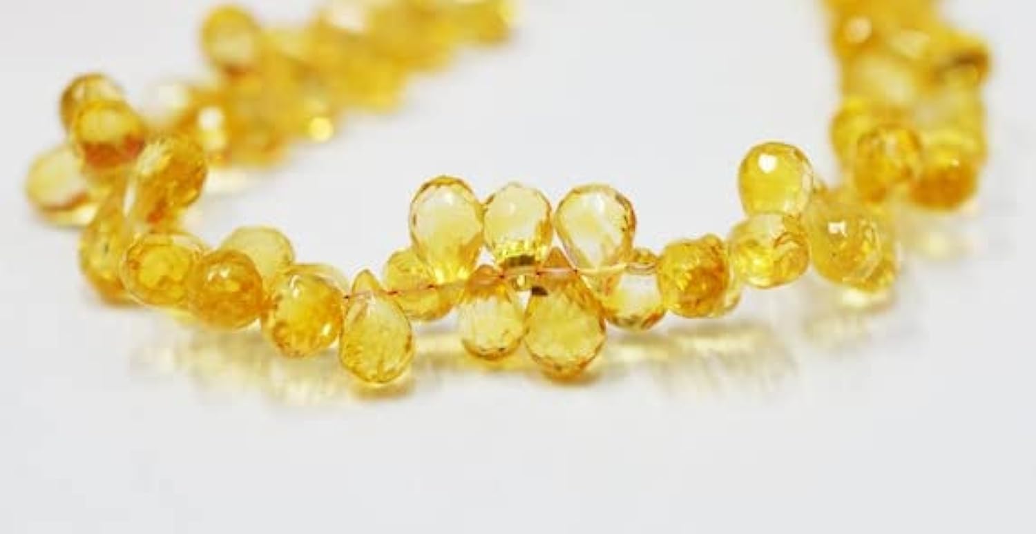 Perles citrine naturelle goutte pour sublimer vos bijoux bohèmes et colliers d'été