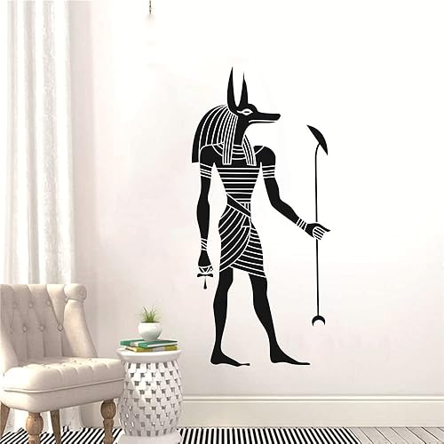 UILMNIY Adhesivo de pared de vinilo con regla extraíble del antiguo Egipto, arte de faraón, egipcio, calcomanías de pared para sala de estar,