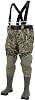 FROGG TOGGS Grand Refuge 2.0 Waterproof Fishing Bootfoot Waist Wader for Fishing, Cleated Outsole, Camo