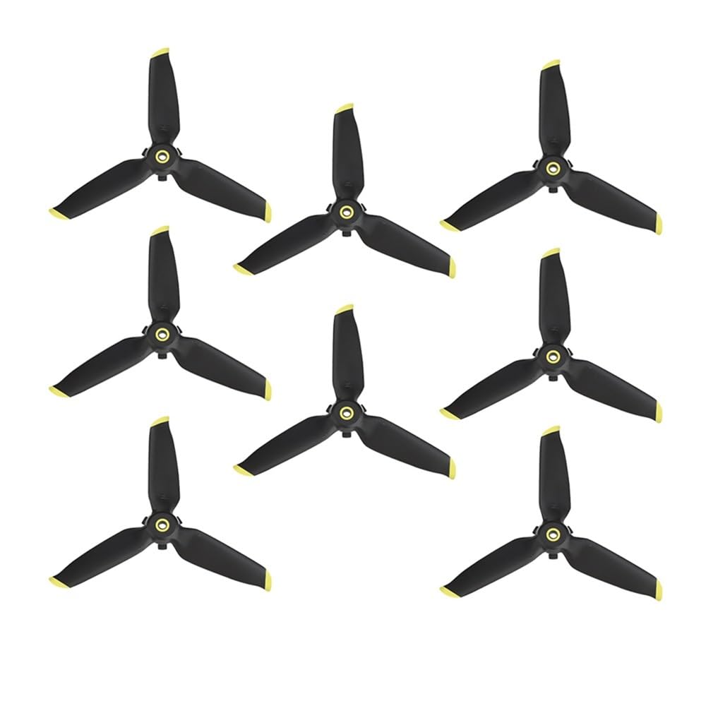 4 pares de hélices de drones FPV compatibles con accesorios de cuadricóptero para drones FPV(4PAIRS GOLDEN)
