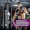 Heavy-Boxing-Bag-for-Adults-Youth-Non-Tear-Leather-Boxing-Equipment-Heavy-Bag-with-Adjustable-Wall-Bracket-Ceiling-Hook-Chain-4ft-Boxing-Bag-for-Kickboxing-Taekwondo-Karate-Muay-Training Heavy Boxing Bag for Adults & Youth, Non Tear Leather Boxing Equipment, Heavy Bag with Adjustable Wall Bracket Ceiling Hook Chain, 4ft Boxing Bag for Kickboxing Taekwondo Karate Muay Training