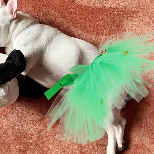 Disfraz para perro Saint Patricks Day con tutú y sombrero miniatura 3