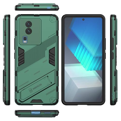 Image of Back Case Cover Compatible for Iqoo Neo 7 Pro 5G, Iqoo Neo 7 5G | 360 Degree Protection | Camera Protection | Kickstand Case | Shockprof Case | (Green)