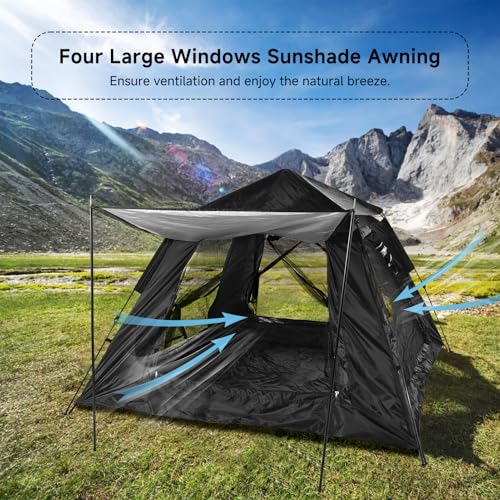 Carpa Lixada Pop-up para 3-4 personas impermeable miniatura 6