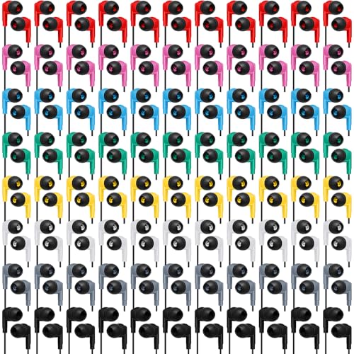 Image of Kigeli 300 Packs Wired Earbuds Bulk, Pure Black