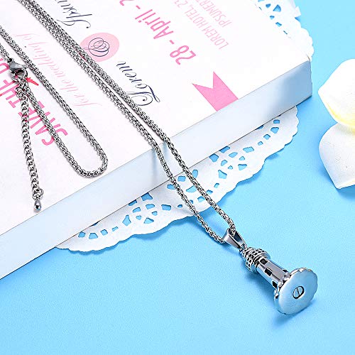 Oinsi Men's Cremation Jewelry Lighthouse Memorial Urn Necklace For Loves One + Gifts Box+Filling Kits #TOP4