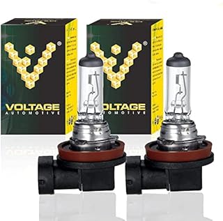 Voltage Automotive H11 Headlight Bulb Halogen Fog Light Bulbs Standard Replacement for High/Low Beam 12V 55W PGJ19-2 E-Mark, Pack of 2