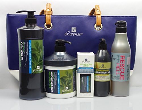 Lorenzo Professional 5pc. Hair Care Tote Bag Gift Set (Rejuvenating)