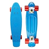 Mayhem Penny Style Skateboard, Blue/Red