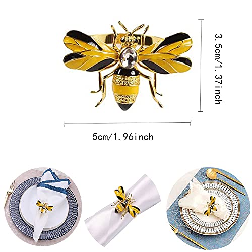 Mewuthede Bee Napkin Ring, Halloween Thanksgiving Table Decoration.set Of 4 For Lemon Napkin Ring Holder For Dinner Parties,Cafes,Festivals,Birthday Parties And Other Occasions #TOP1