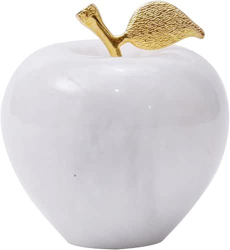 Radicaln Marble Decoration Piece New White 3" Inch Handmade Apple