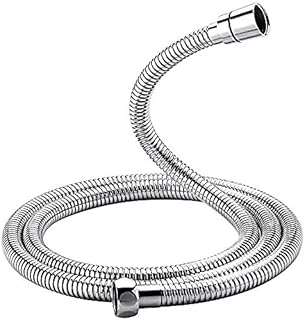GRIFEMA COMPLENTO-G851 1/2 Inch 1.5m Shower Hose Made of Stainless Steel, Anti-Kink & Anti-Explosion and Leak Proof Hose Pipe, Silver/Chrome