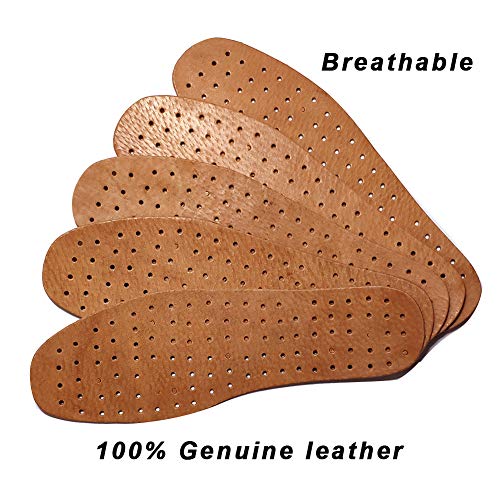 Plantillas de Cuero Duro para Hombre 2.5mm Absorben Sudor miniatura 3