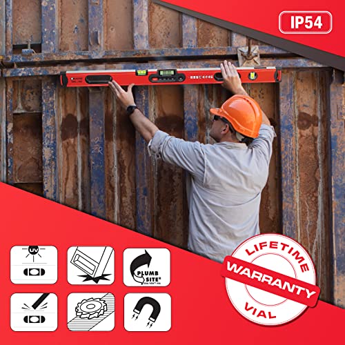 Kapro - 985D Digiman Magnetic Digital Level - 48-Inch - For Leveling And Measuring - Features Plumb Site, Ergonomic Handle, And Carrying Case #TOP1
