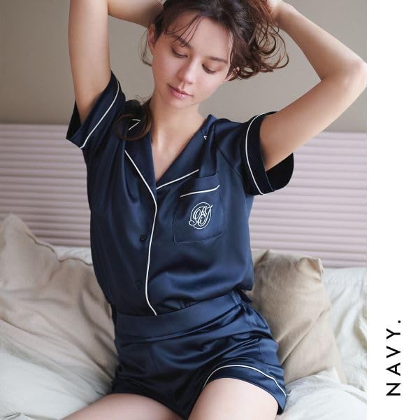 Amazon | [ラヴィジュール] サテンシャツ ショートスリーブ