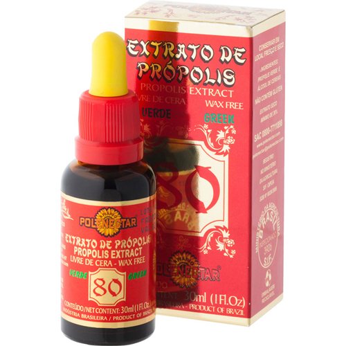 (3) 花粉ネクター、ブラジル産、プレミアムグリーンプロポリス抗菌抽出液、WF80油脂無添加、80 30 ml入り