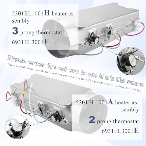 5301EL1001H Dryer Heating Element fit for LG.TROMM,Heater Assembly 5301EL1001H fit for Kenmore Elite 79680272900 3 Prong Thermostat 6931EL3001F DLEX7177WM DLE5977W DLE2516W DLE0442W prime&swift by prime&swift - Image 8