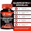 Quercetin with Bromelain Supplement - 1500mg - Immune Support and Heart Health Capsules For Men and Women, Quercetin Supplements Helps Support Joint & Healthy Respiratory System - 120 Count