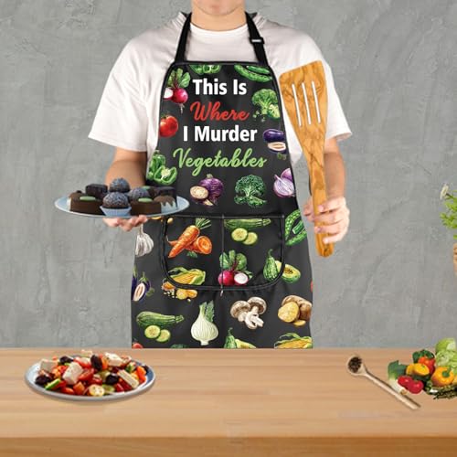 Tablier amusant de cuisine humour pour amateurs de légumes et chefs - 6