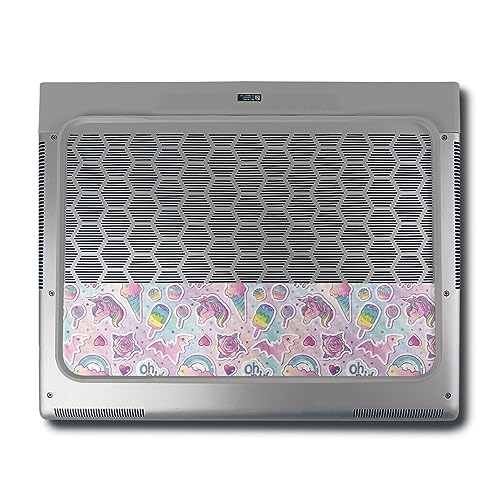 Image of MightySkins Carbon Fiber Skin Compatible with Alienware X16 R1 (2023) Full Wrap Kit - Unicorn Popsicle | Protective, Durable Textured Carbon Fiber Finish | Easy to Apply | Made in The USA