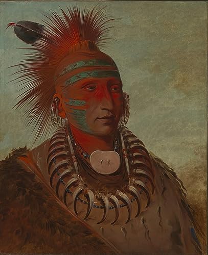 Cuadro sobre lienzo de George Catlin para transformar tu salón con arte clásico de 60x90cm
