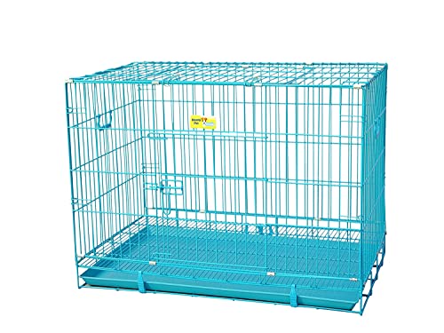 KittuPet Metal Dog Cage Blue Imported 30 Inch Medium With Removable Tray (B0BFQBVW7P) Amazon Price History, Amazon Price Tracker