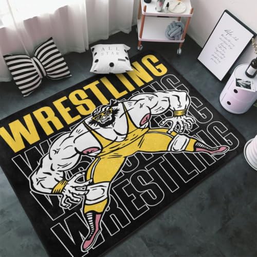 RIOKWLKX Muscle Wrestler Wrestling Area Rug 60"x39"