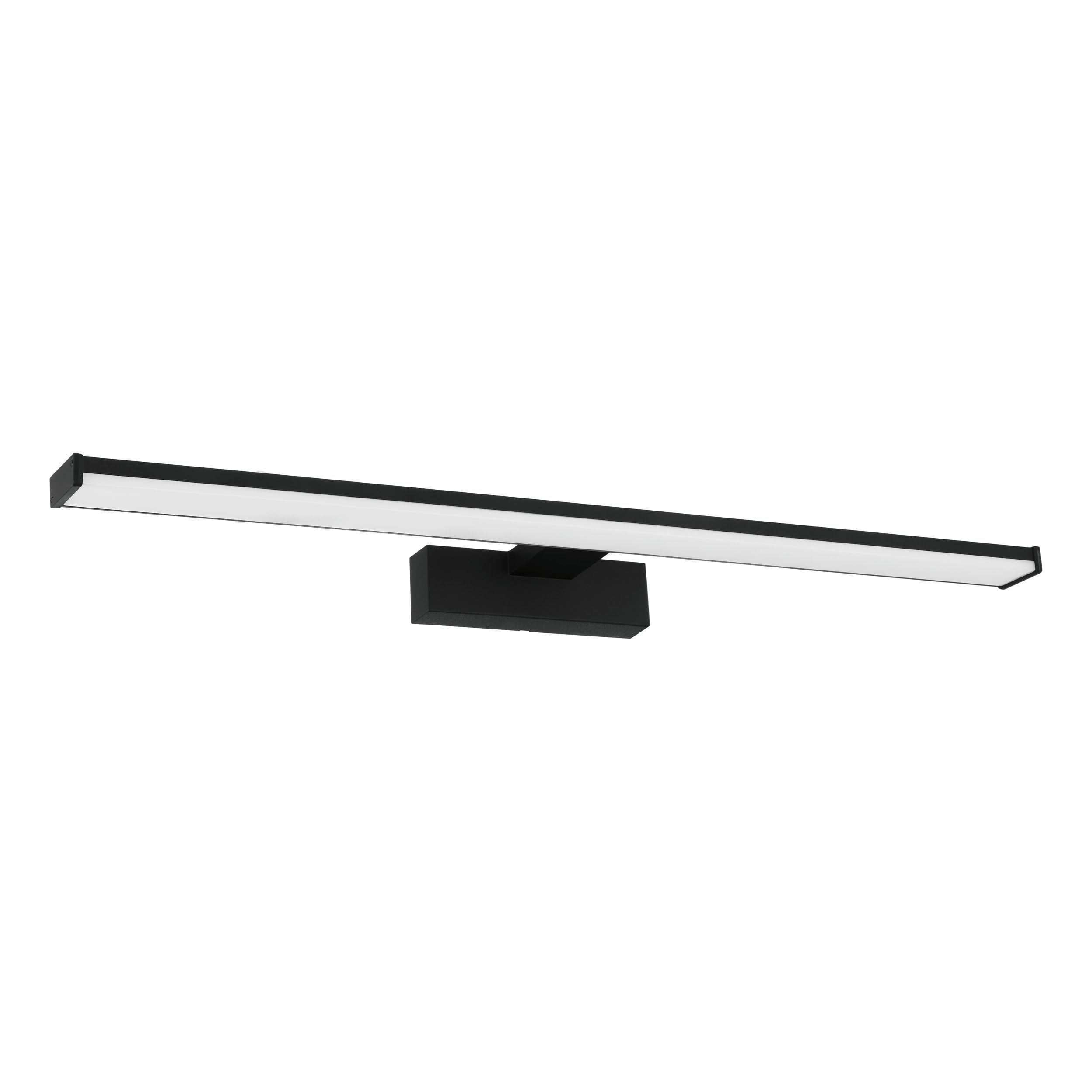 EGLO Pandella 1 LED Wall Light, Mirror Light Made of Aluminium and Plastic, Bathroom Lamp in Black, White, Wet Room Light, IP 44, Neutral White, L 60 cm