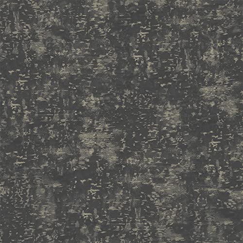 Paoletti Luxe Symphony Abstract Vinyl Wallpaper, Black