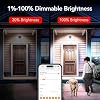 OREiN Motion Sensor Outdoor Lights, AC Smart WiFi Flood Lights Outdoor Connect to The Third Platform, 450Wide Adjustment 1600LM/12W(150W Equiv), 5000K LED Security Light for House,Black (Hardwired)