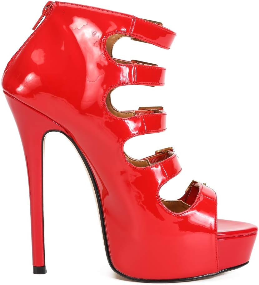 MAIERNISI JESSI Unisex Men's Women's Sandals Platform Parallel Straps Stiletto High Heels Zip Boots - Image 4